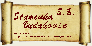 Stamenka Budaković vizit kartica